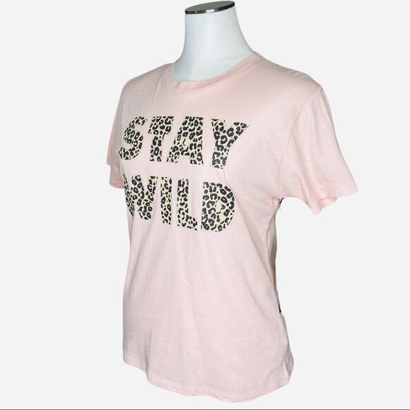 Wildfox Stay Wild Leopard Print Tee Shirt - Picture 5 of 6